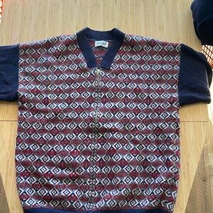 united colors of benetton shetland pure new wool zip front sweater collar